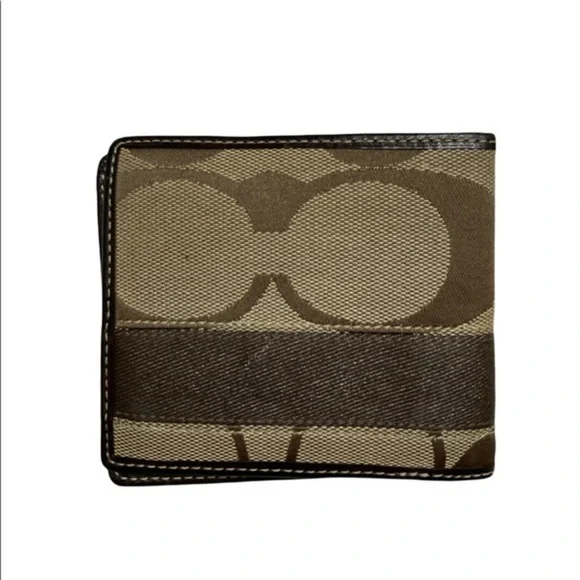 Coach signature c brown mens wallet - Picture 2 of 9